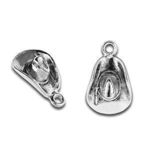 Silver Cowboy Hat Charm