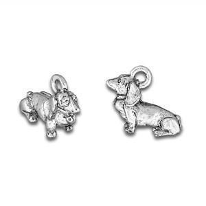 Silver Dachshund Puppy Charm-Watchus