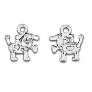 Silver Dog with Bone Charm-Watchus