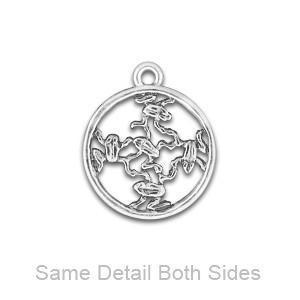 Silver Frog Disk Charm-Watchus