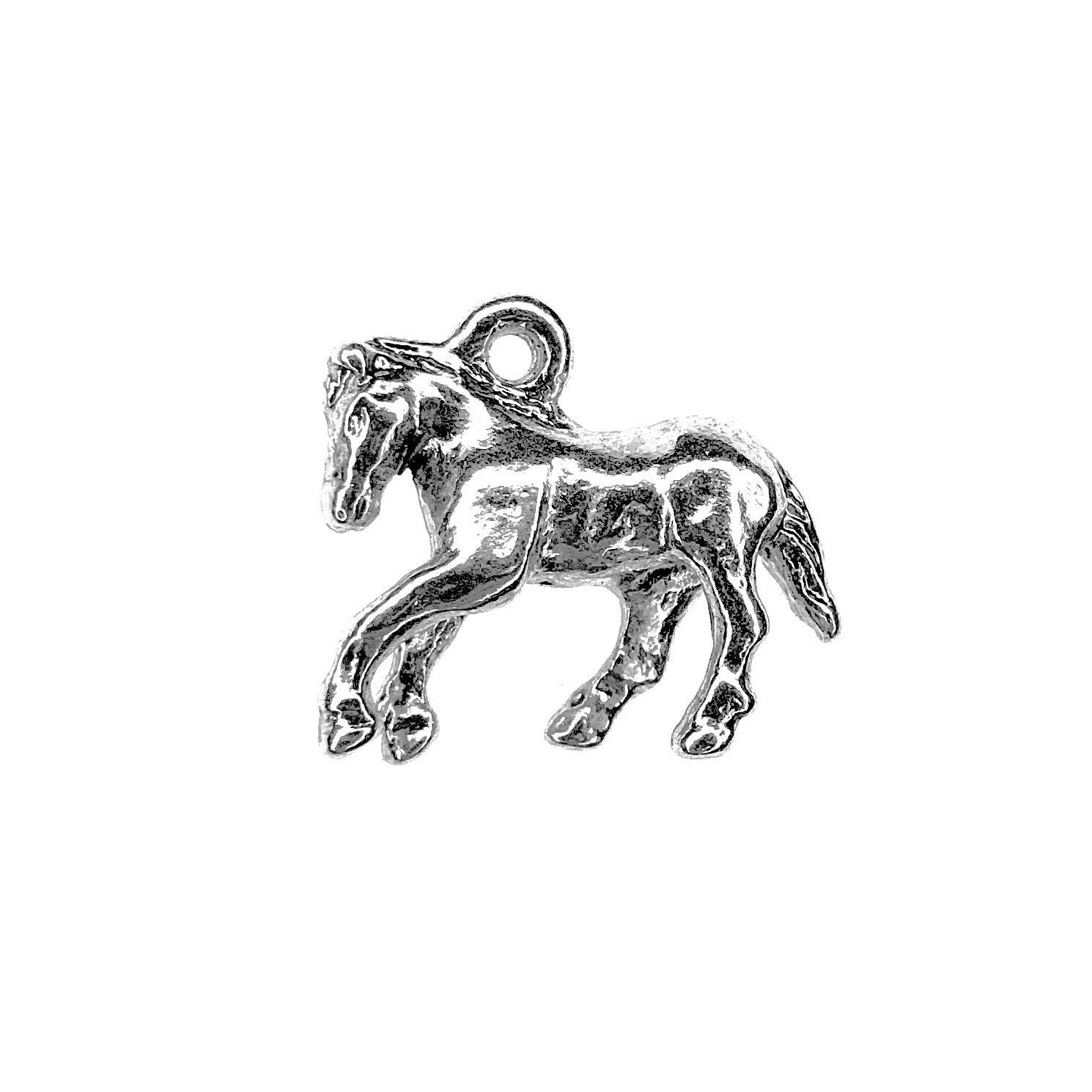 Silver Horse Charm