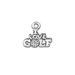 Silver I Love Golf Charm-Watchus