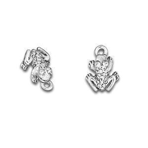 Silver Mini Frog Charms
