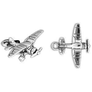 Silver Plane Piper Cub Silver Charm-Watchus
