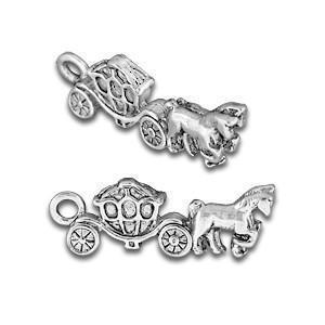 Silver Queens Carriage Charm