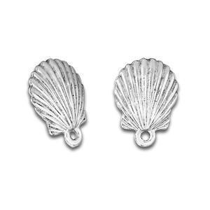 Silver Scallop Shell Charm