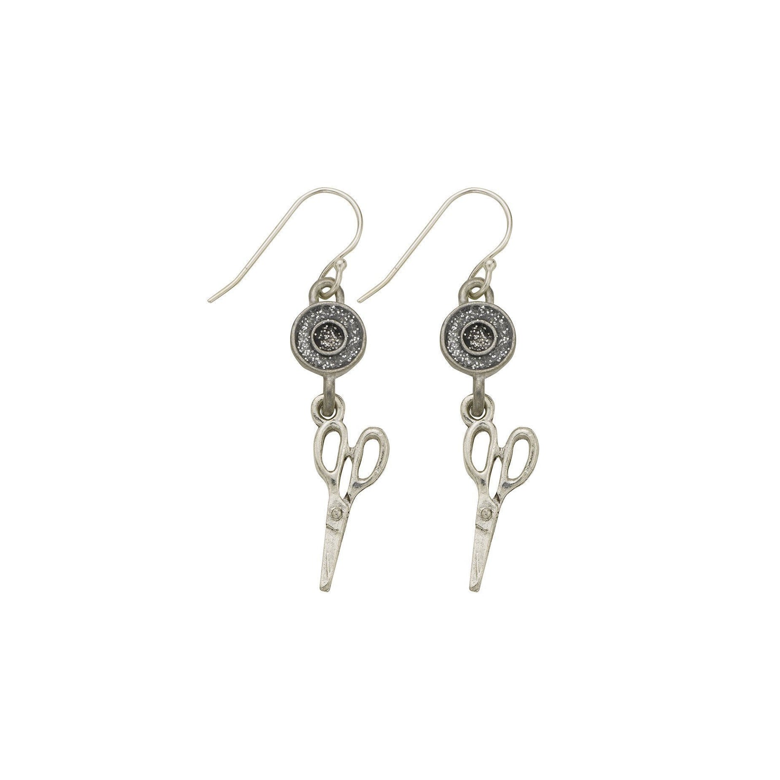 Silver Scissor Earrings-Watchus