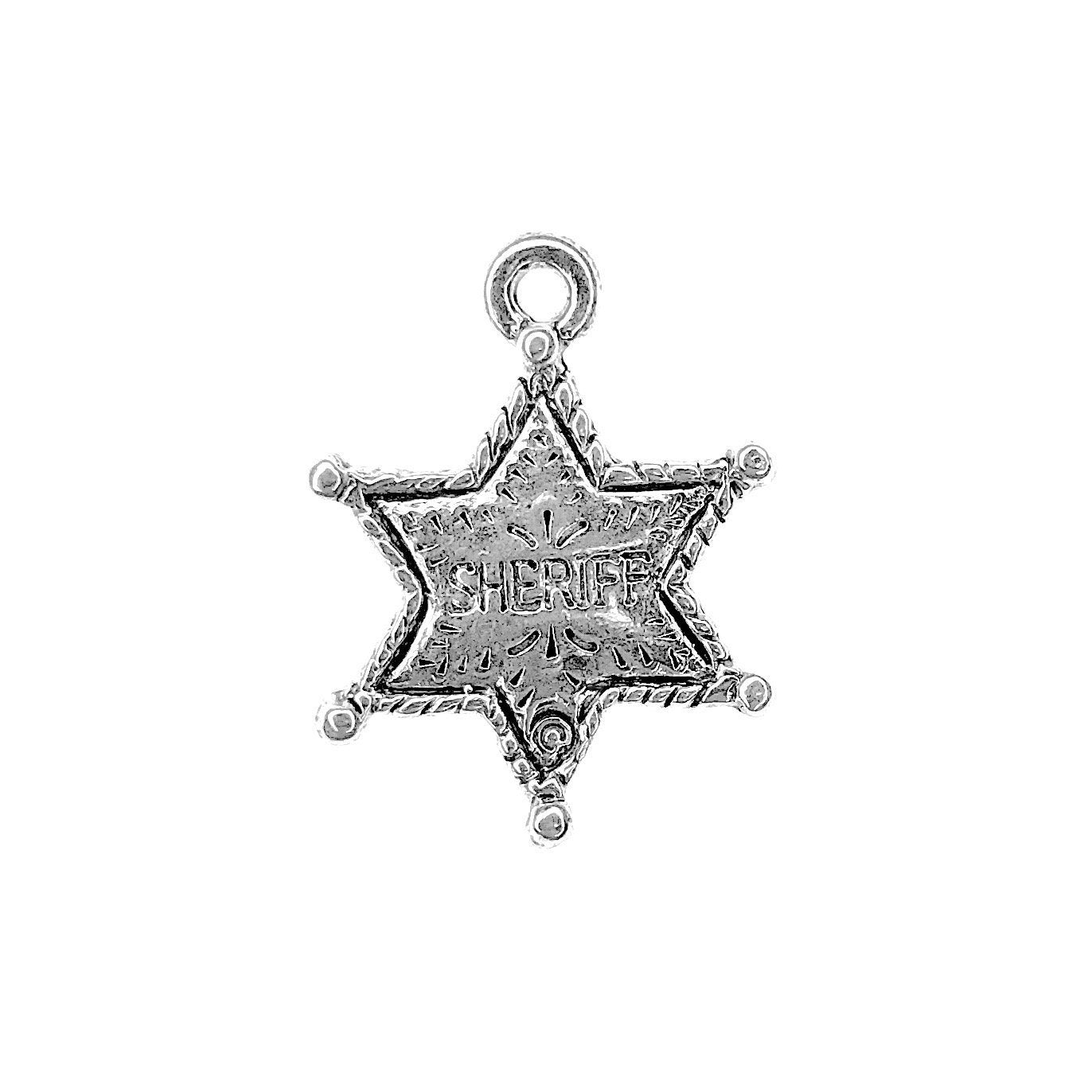 Silver Sheriff Badge Charm-Watchus