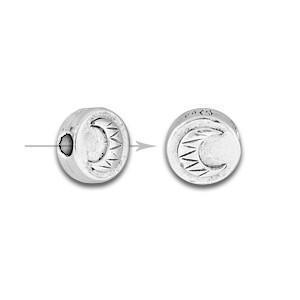 Silver Zig Zag Moon Bead-Watchus