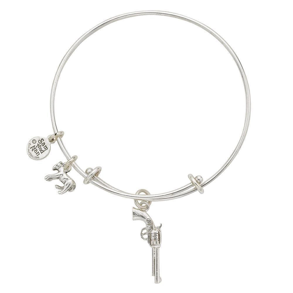 Six Shooter Charm Bangle Bracelet-Watchus