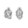 Skull With Scarf Pewter Charm-Watchus