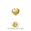 Small Gold Plated Heart Button-Watchus