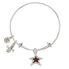 Snowman Star Charm Bangle Bracelet-Watchus