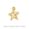 Star 'N Moon Gold Plated Pewter Charms - C069G-Watchus