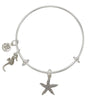 Starfish Seahorse Charm Bangle Bracelet-Watchus