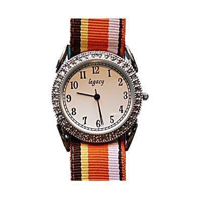 Swarovski Crystal Grand Watch with 18mm Orange WathBand-Watchus