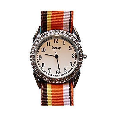 Swarovski Crystal Grand Watch with 18mm Orange WathBand-Watchus