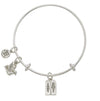 Ten Commandments Dove Charm Bangle Bracelet-Watchus