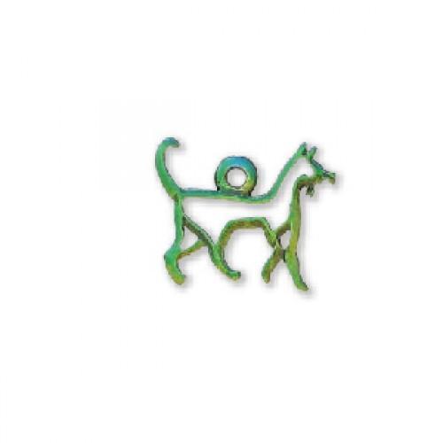 Titanium Color Cat Outline Charms