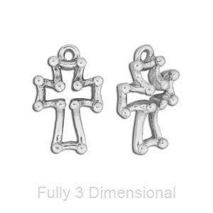 Tubular Cross With Beads Charm-Watchus