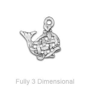 Whale Blanket Weave Pewter Charm-Watchus