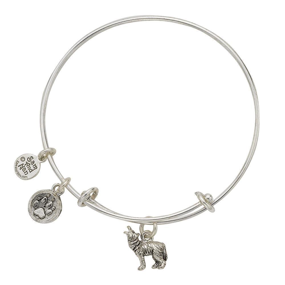 Wolf Paw Bangle Bracelet