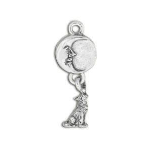 Wolf and Moon Dbl Charm