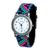 Women's Western Cotton Weave Watch with Turquoise and Pink Band-Watchus