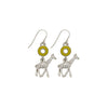 Yellow Open Cup Giraffe Earrings-Watchus